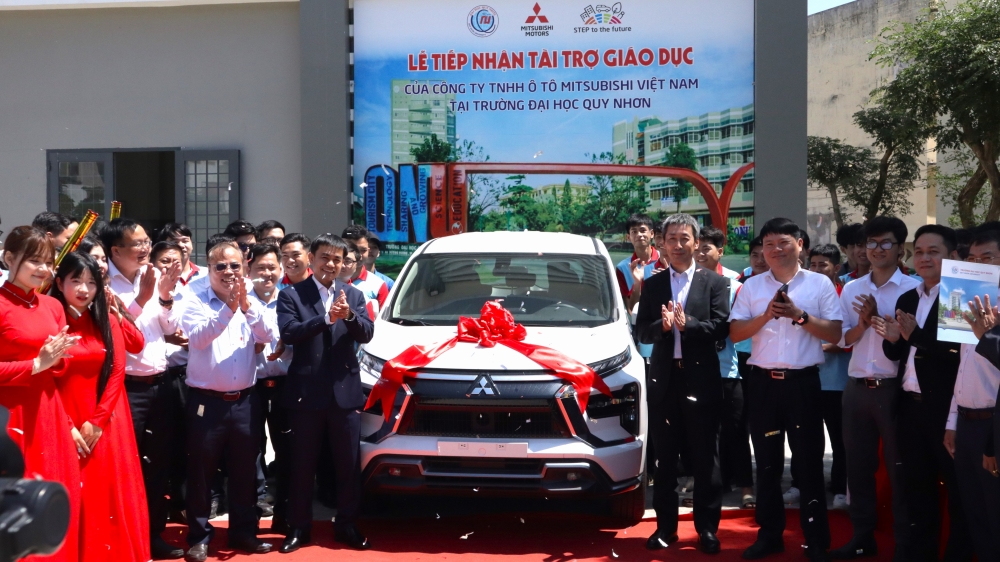 QNU tiếp nhận xe từ Mitsubishi Motors Việt Nam nhằm phục vụ đào tạo ngành Công nghệ kỹ thuật ô tô